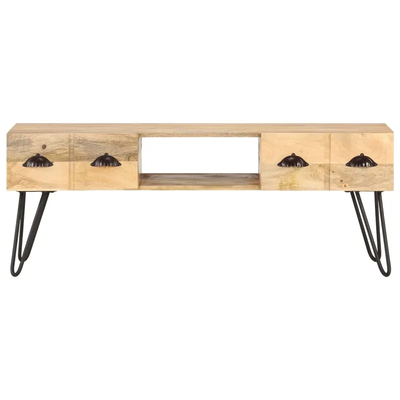 Mueble para TV madera maciza de mango 120x35x45 cm - Muebles