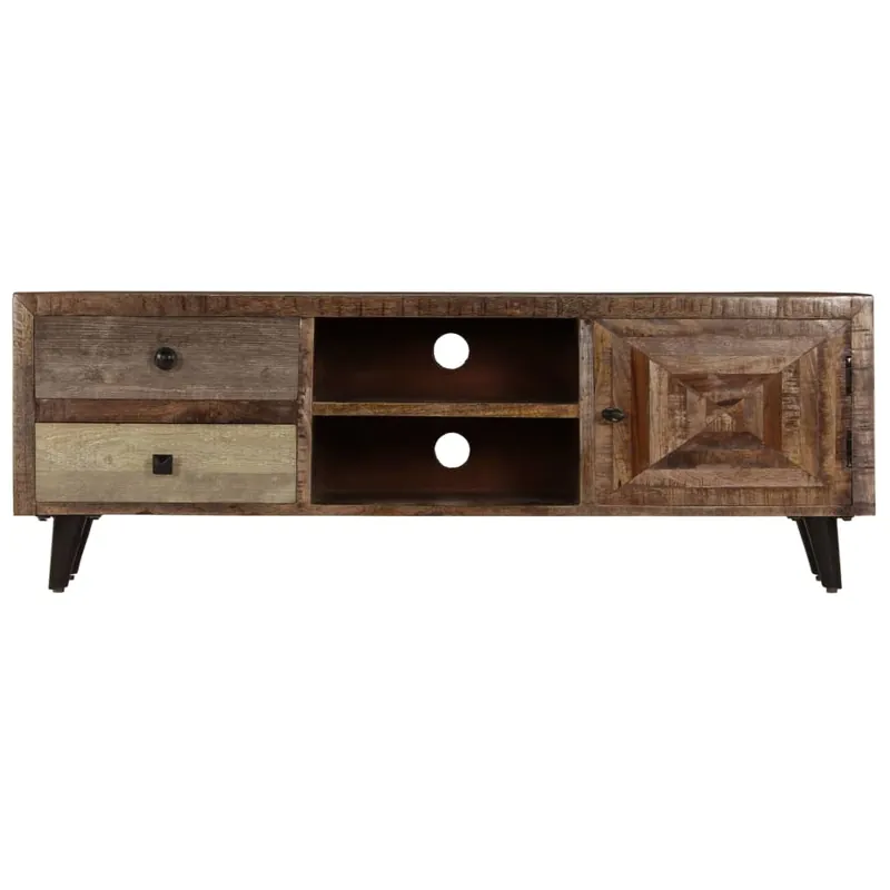 Mueble para TV de madera maciza de mango 118x30x40 cm - Muebles
