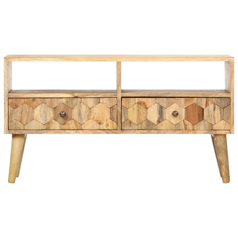 Mueble para TV madera maciza de mango 90x30x50 cm - Muebles