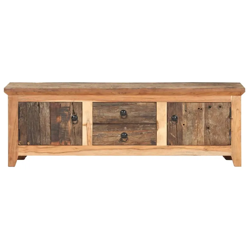 Mueble para TV madera de acacia y madera reciclada 120x30x40 cm - Muebles