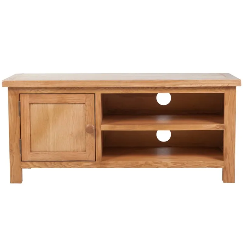 Mueble para el televisor madera maciza roble 103x36x46 cm - Muebles