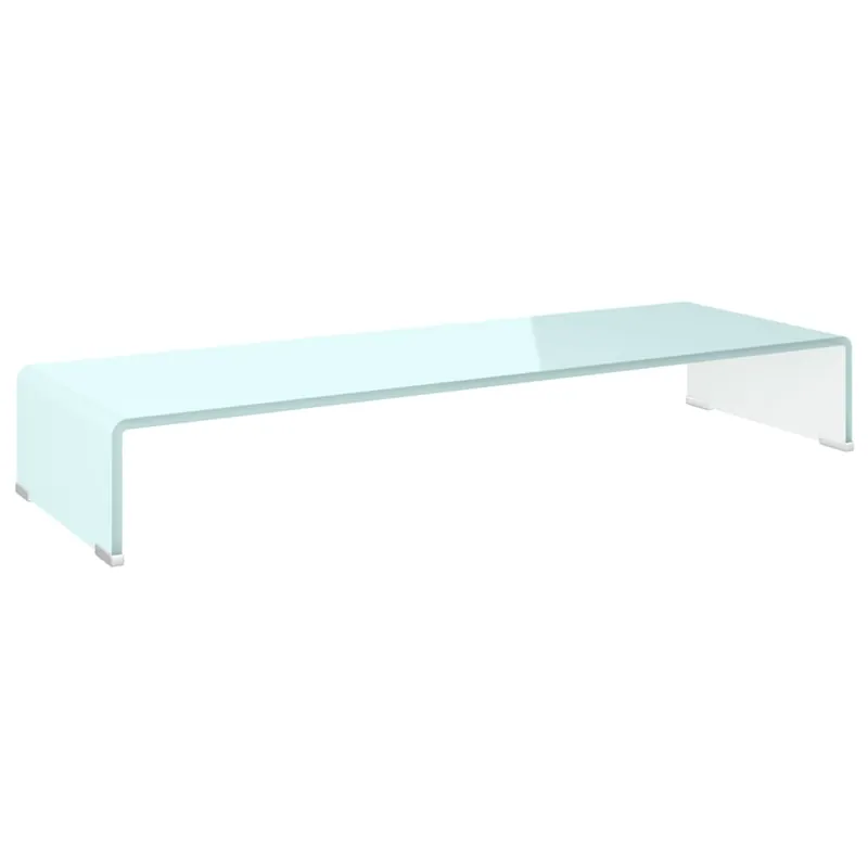 Mueble TV/Elevador de monitor cristal verde 90x30x13 cm - Muebles