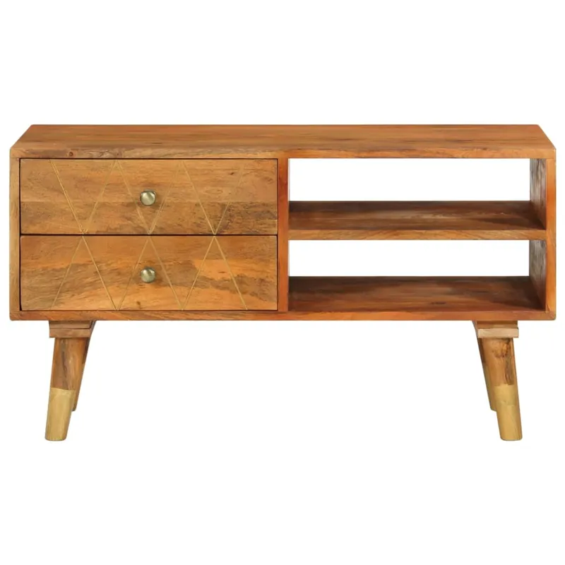 Mueble para TV de madera maciza de mango 85x35x47 cm - Muebles