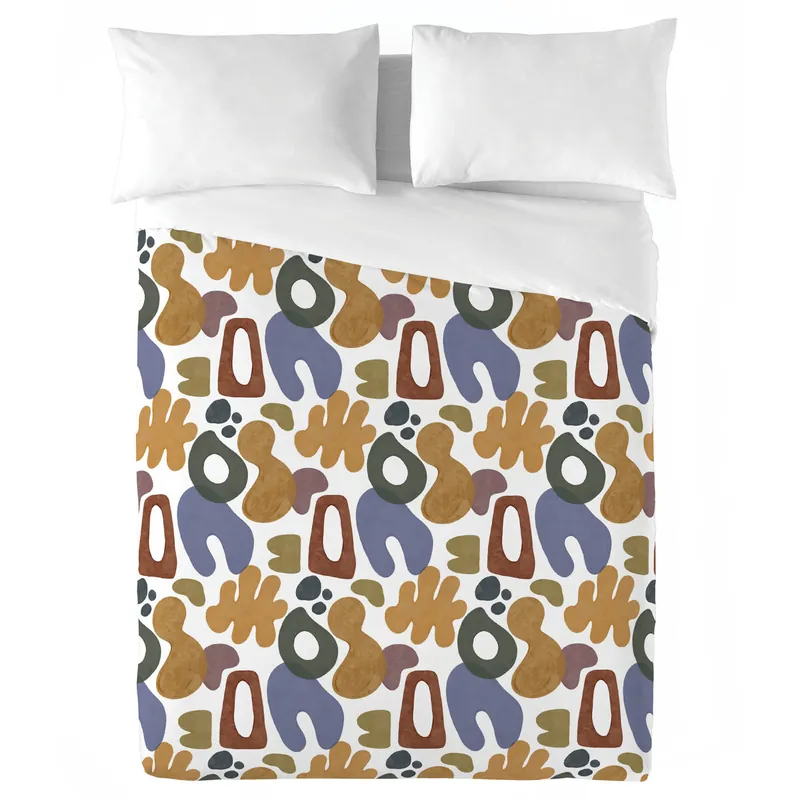 NATURALS - Funda Nórdica Estampada Cama 90 - Algodón Extra Suave - Incluye 1 o 2 Fundas de Almohada - FORMAS