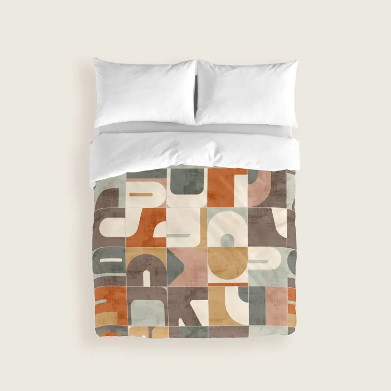 NATURALS - Funda Nórdica Estampada Cama 90 - Algodón Extra Suave - Incluye 1 o 2 Fundas de Almohada - PUZZLE