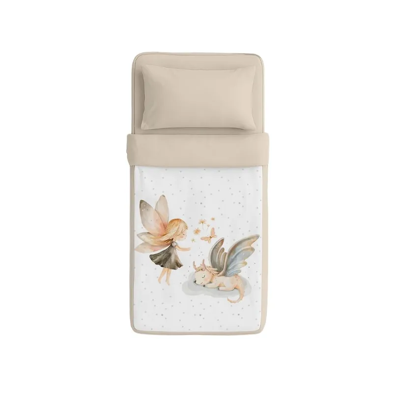 Naturals - Saco Nórdico Estampado Cama 90 - Infantil - Sin relleno - Incluye 1 Funda de Almohada - 100% Algodón - ELIA