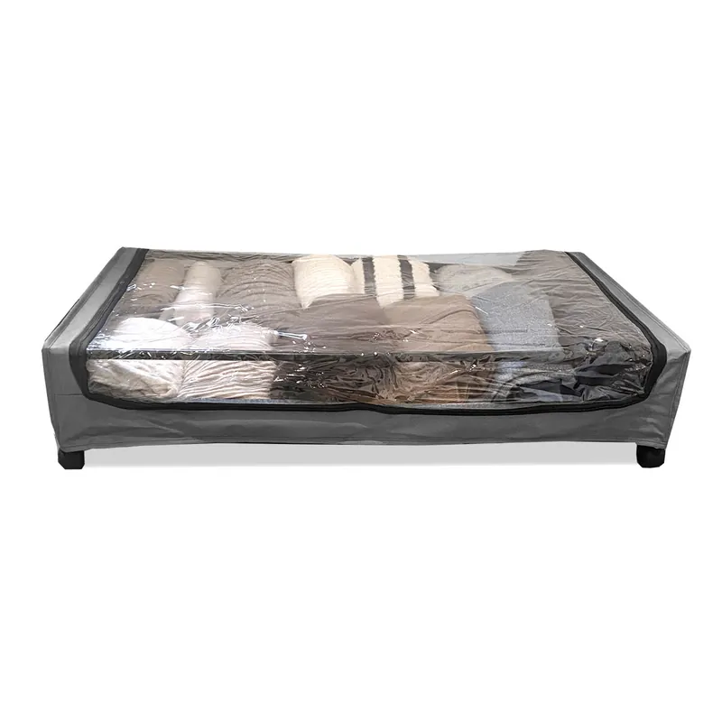 Organizador Bajo Cama Square – Con Ruedas y Tapa Transparente – Plegable para Ropa y Zapatos – Nyana Home - Decoración