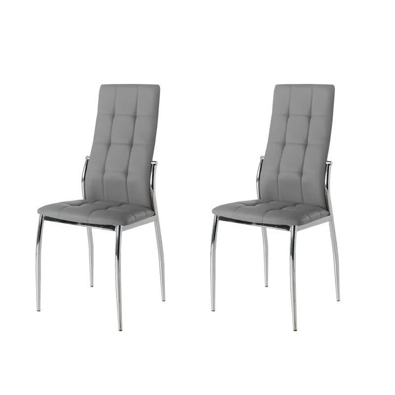 Pack Sillas Salón Comedor Laci Estilo Moderno en Color Gris 101x51x45 cm - Muebles