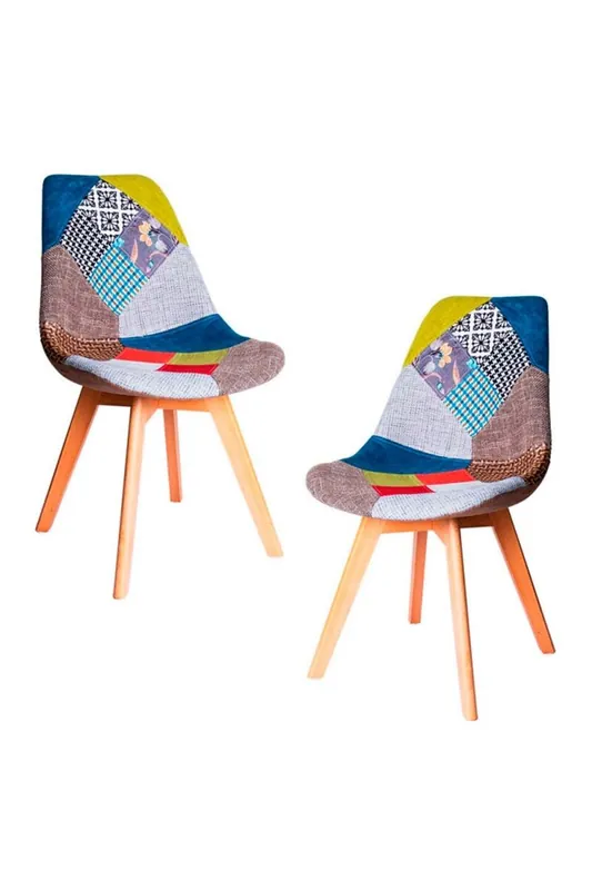 Pack 2 Sillas Synk Patchwork - Azul