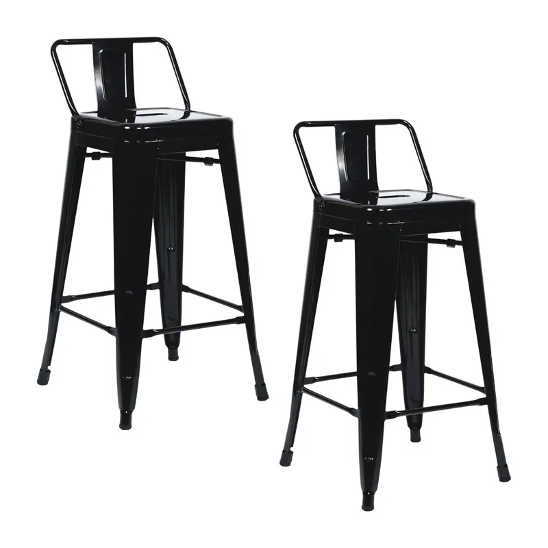 Pack 2 Taburetes Altos Industriales de Acero Thinia Home - Muebles