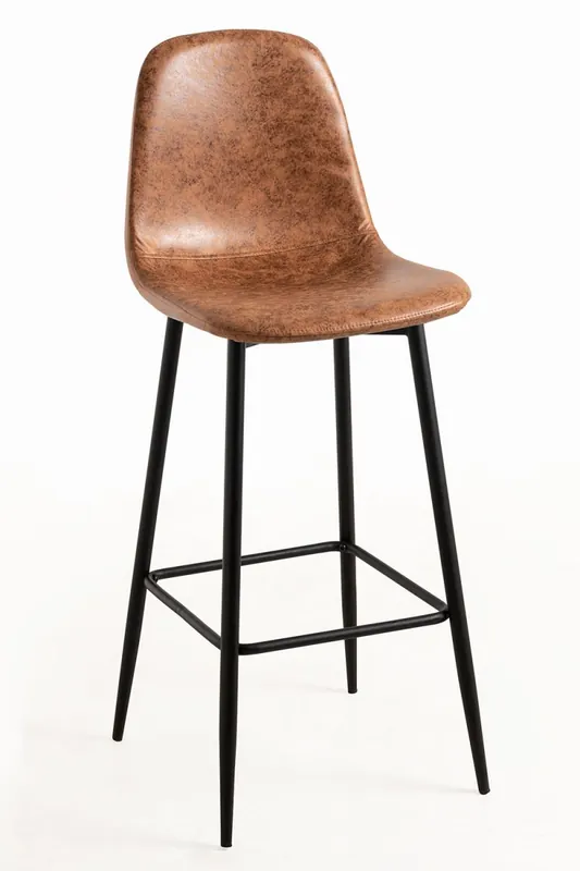 Pack 2 Taburetes Veki Polipiel Vintage - Camel