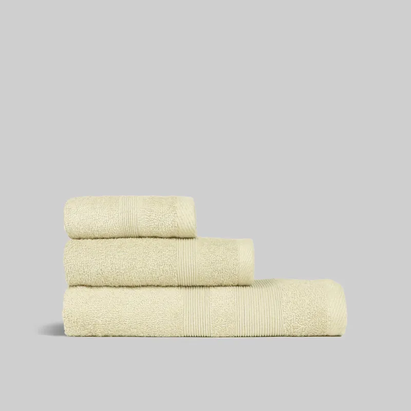 Pack 3 Toallas Crudo (30x50cm, 50x100cm y 70x140cm) Donegal Collections - Textil