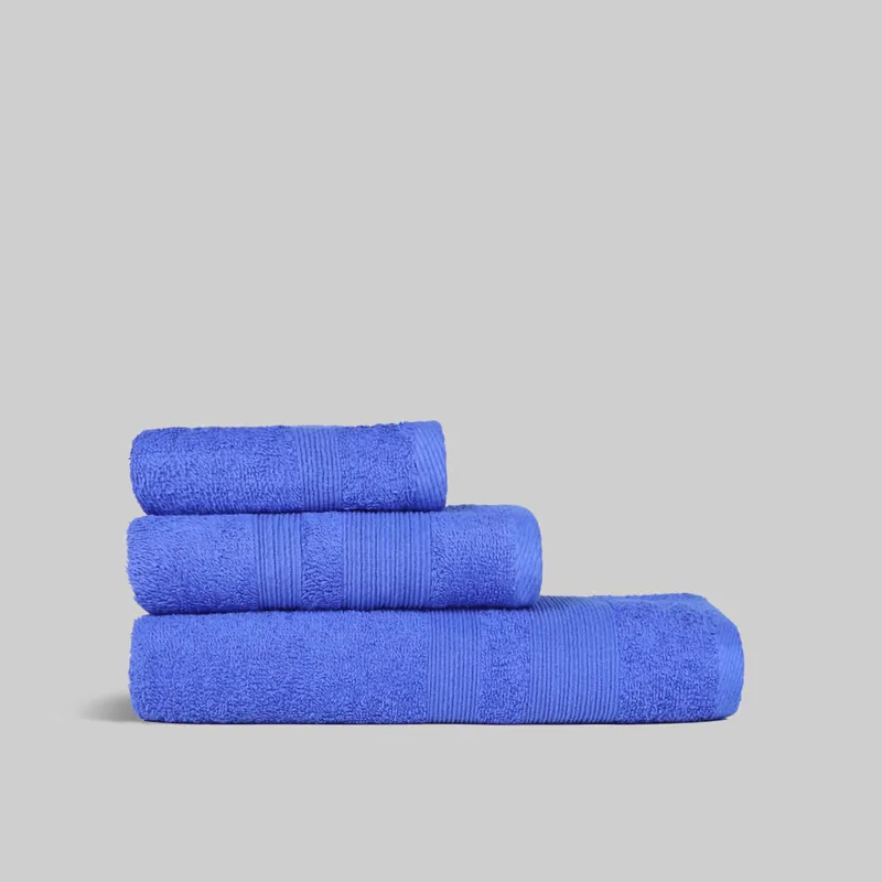 Pack 3 Toallas Azul Oscuro (30x50cm, 50x100cm y 70x140cm) Donegal Collections - Textil