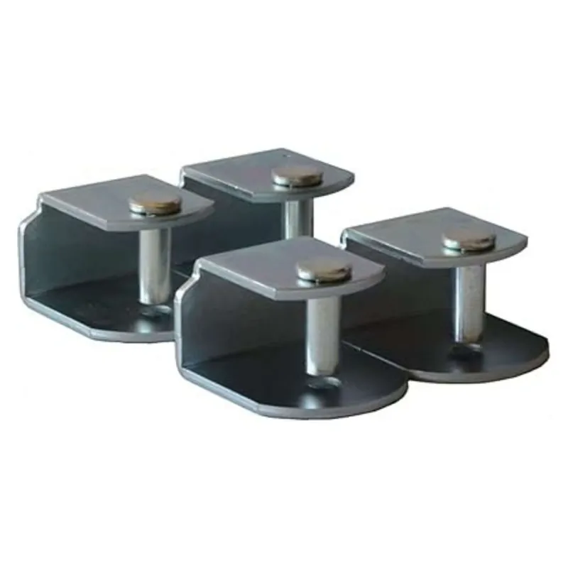 Pack 4 ABRAZADERAS metálicas para somier de TUBO 30x30 mm, sistema antiruido de gran estabilidad y resistencia. - Descanso