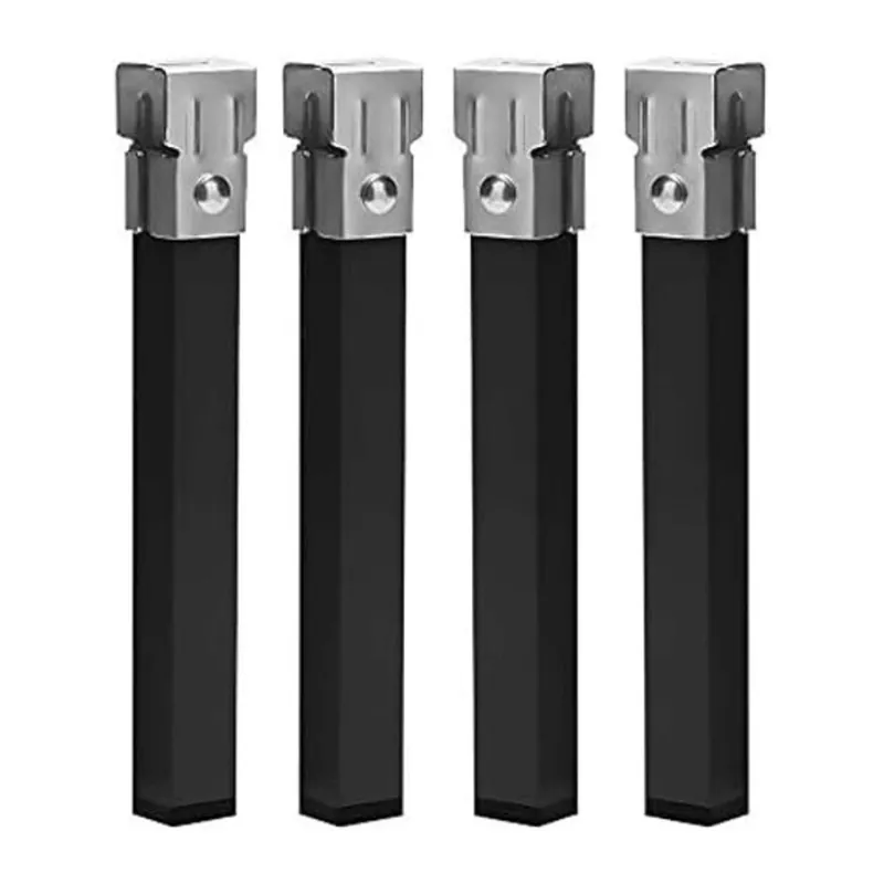 Juego de 4 o 6 Patas Cuadradas Metálicas con Abrazadera para Somier Tubo 30x30 mm Disponible en Varias Medidas - Descanso