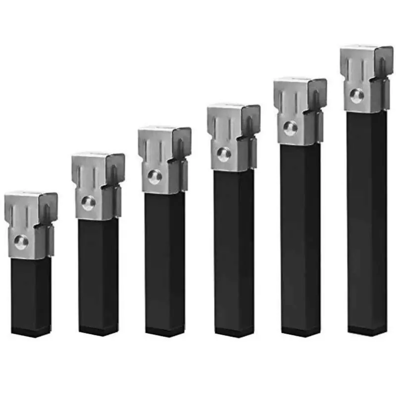 Juego de 4 o 6 Patas Cuadradas Metálicas con Abrazadera para Somier Tubo 30x30 mm Disponible en Varias Medidas - Descanso