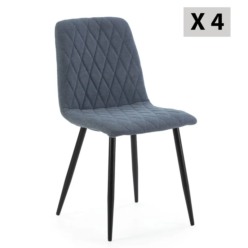 Pack 4 sillas comedor Abril tapizadas - Muebles