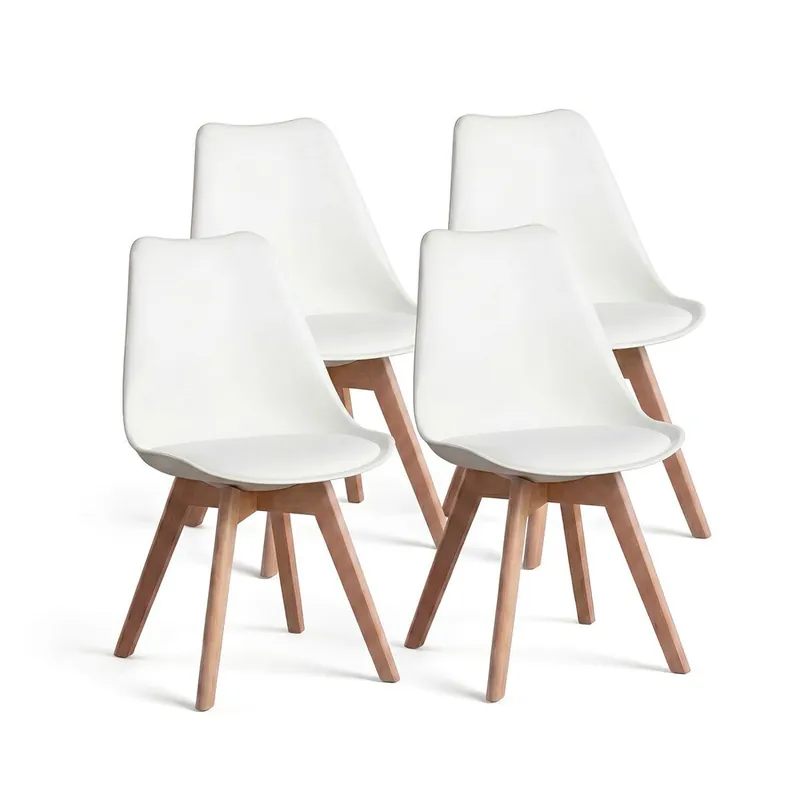 Pack 4 sillas de comedor en blanco 83x49 cm Beench - Muebles