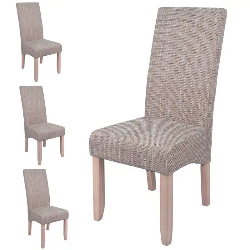 Pack Sillas de Salón Comedor Estilo Contemporáneo en Colort Arena Tapizadas 108x47x62 cm - Muebles
