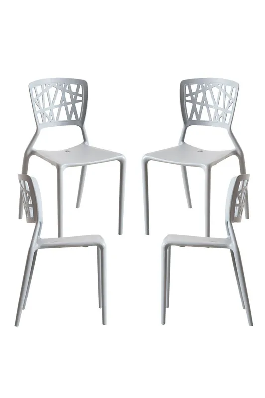 Pack 4 Sillas Delta - Gris claro