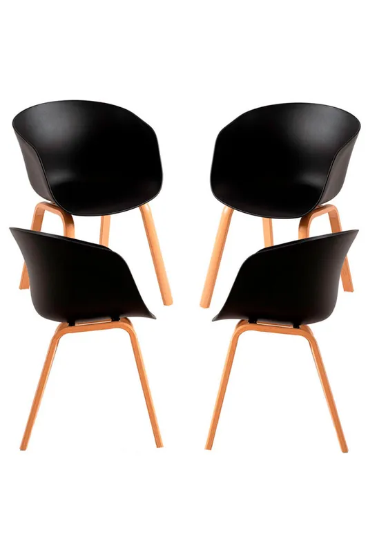 Pack 4 Sillas Hema - Negro