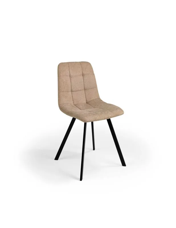 Pack 4 Sillas Salón tapizadas en tela. Patas en metal - Muebles