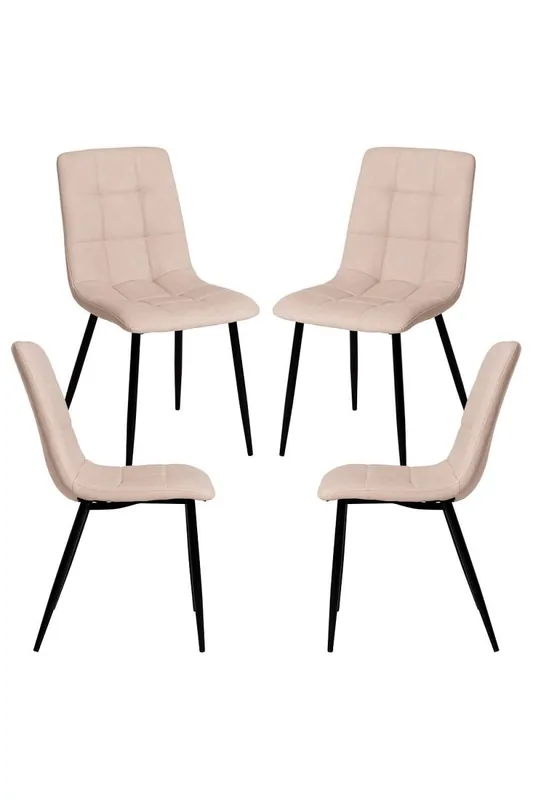 Pack 4 Sillas Stuhl Polipiel - Beige