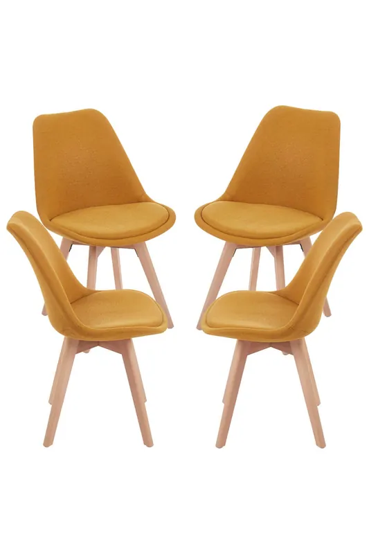 Pack 4 Sillas Synk Tela - Beige