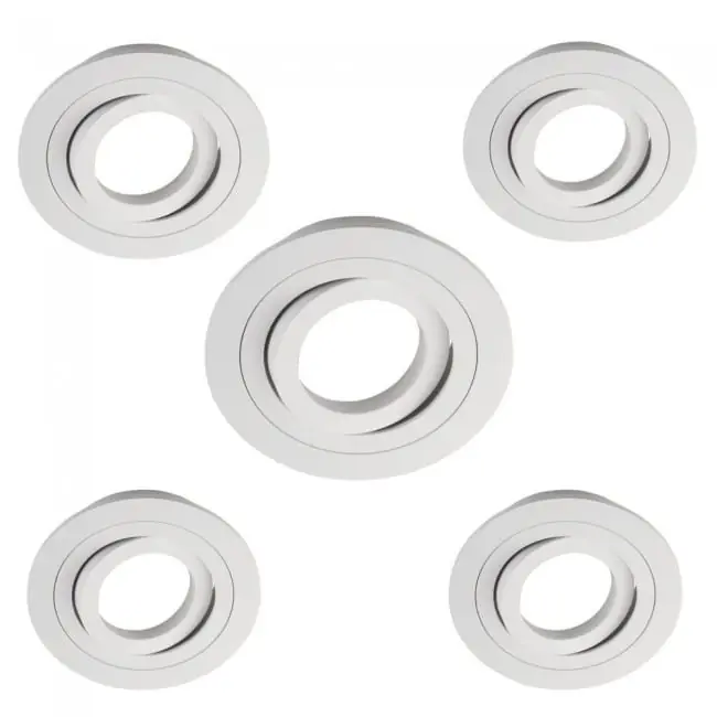 Pack 5 Classic redondo Blanco marca Wonderlamp - Decoración