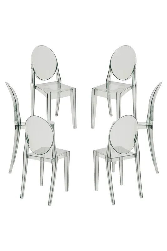 Pack 6 Sillas Diam - Transparente