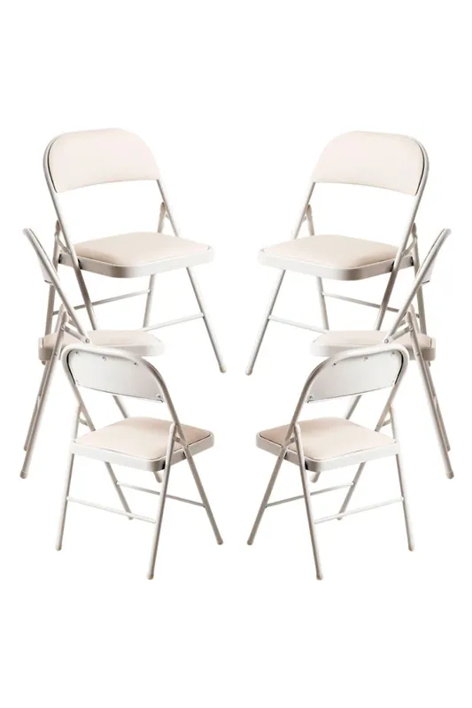 Pack 6 Sillas plegables para eventos Pad - Blanco