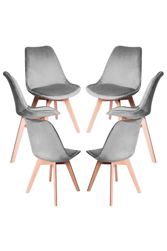 Pack 6 Sillas Synk Terciopelo - Beige