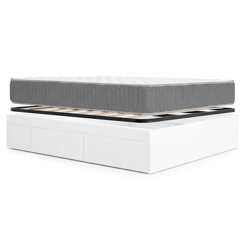 Pack ahorro matrimonio Cama compacta Alice, Colchón viscoelástico y muelles Aurea y Somier 150 x 190 cm - Descanso
