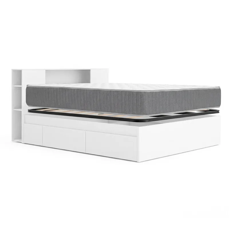 Pack ahorro matrimonio Cama compacta, Cabecero Ten, Colchón viscoelástico y muelles Aurea y Somier 150 x 190 cm - Descanso
