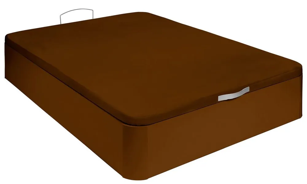 PACK DE CANAPÉ DE MADERA CEREZO + COLCHÓN VISCOELÁSTICO - Descanso