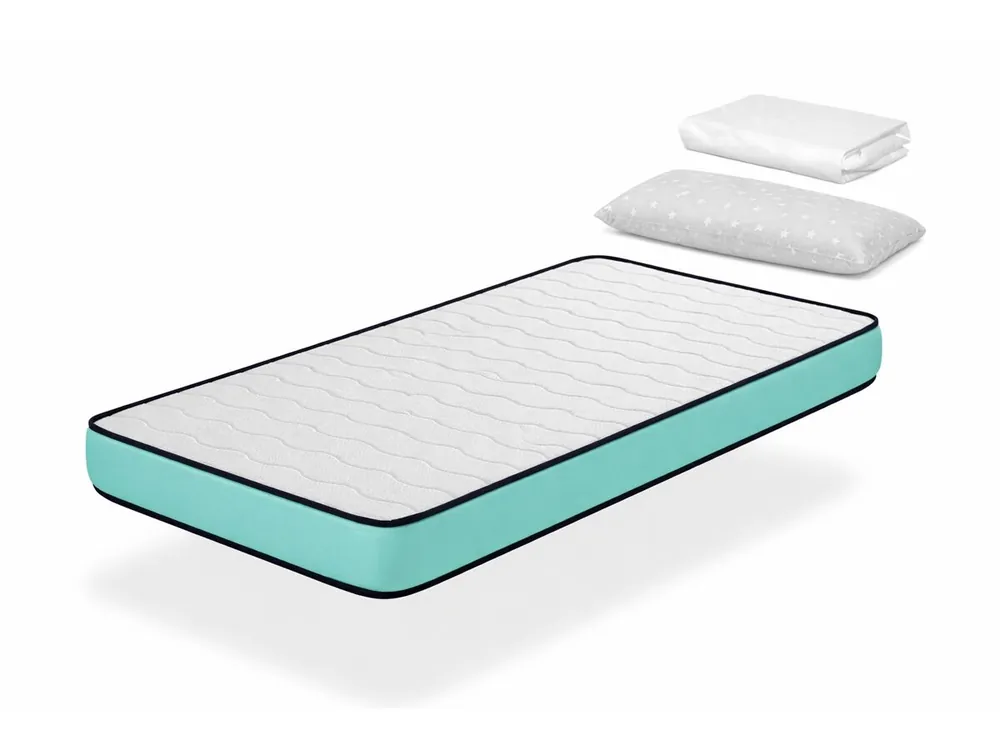 Pack Colchón 80x190 CAMA INFANTIL - Altura 14 CM PROMO CONFORT + 1 Almohada junior 70x35 + 1 Protector Colchón 80x190 cm