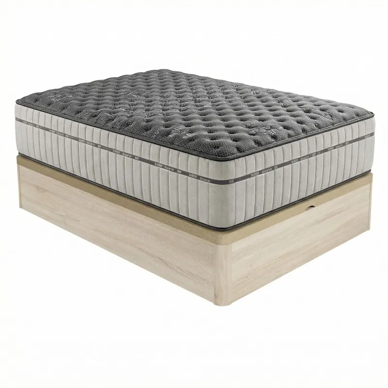 Pack Colchón Viscoelástico Gala + Canapé Madera Abatible 90x190 | Montaje Incluido | Color Cambria - Descanso