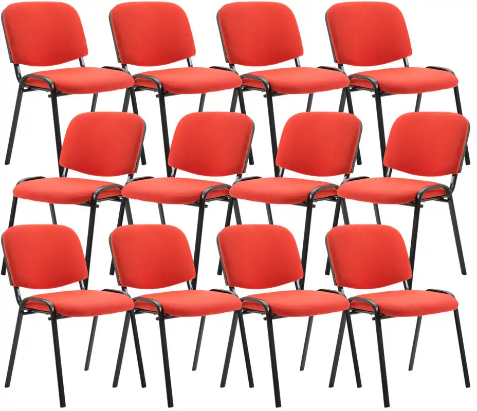 Pack De 12 Sillas Confidente Ken En Tela Azul 53X53X83 cm - Muebles