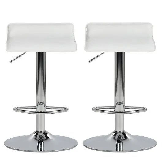 Pack de 2 de taburetes ajustables KENY blancos - Muebles