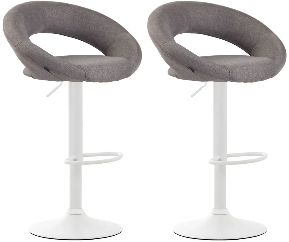 Pack de 2 taburetes de barra Olinda en tela 53x47x80 cm - Muebles