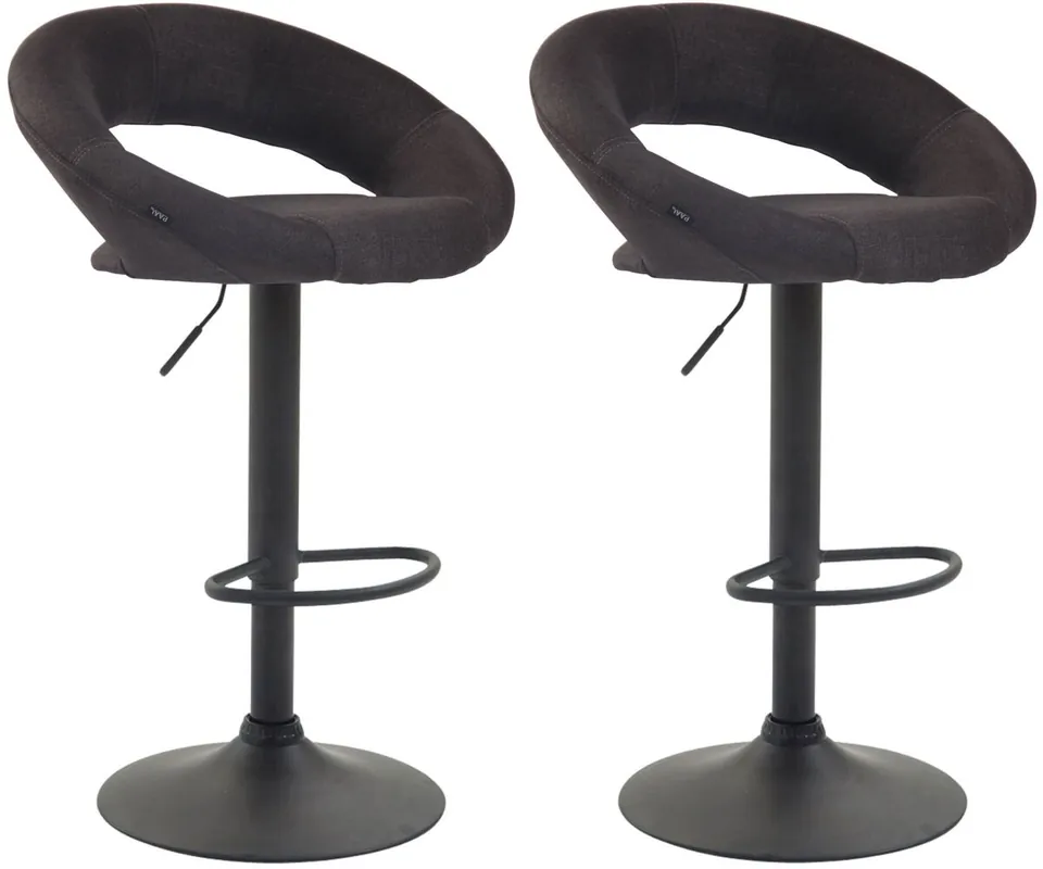 Pack de 2 taburetes de barra Olinda en tela 53x47x80 cm - Muebles
