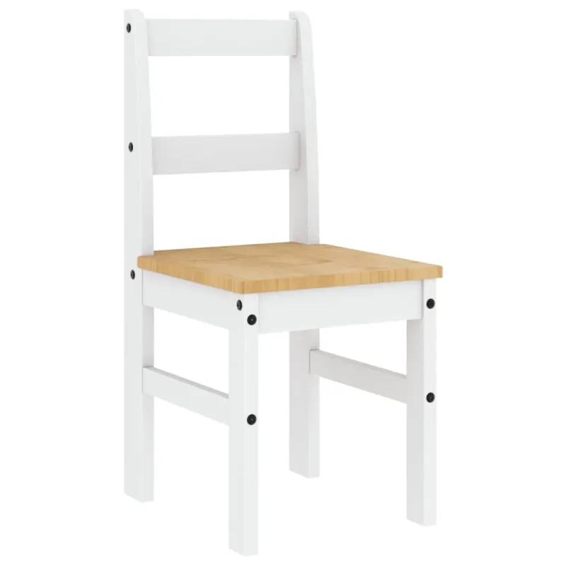 vidaXL Sillas de comedor Panama 2 uds madera pino blanco 40x46x90 cm - Muebles