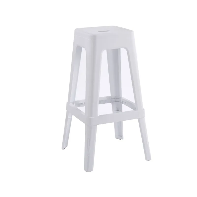Pack de 4 taburetes Tolix diseño alto con reposapiés blanco 76x43x43 cm Adec - Muebles