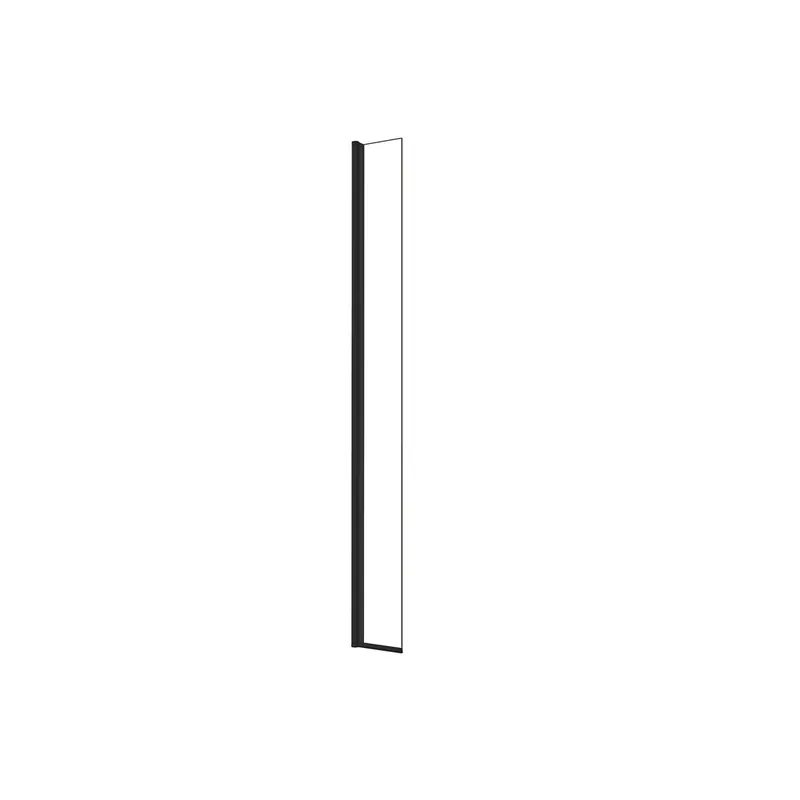 Panel de ducha Lateral giratorio Vidrio 8mm Antical con Perfil Negro Mate 30x200cm - Baño