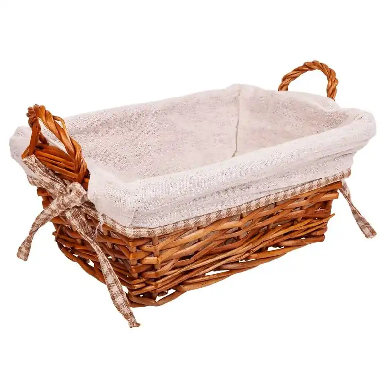 Panera mimbre forrada 25x18x10h cm - Cocina
