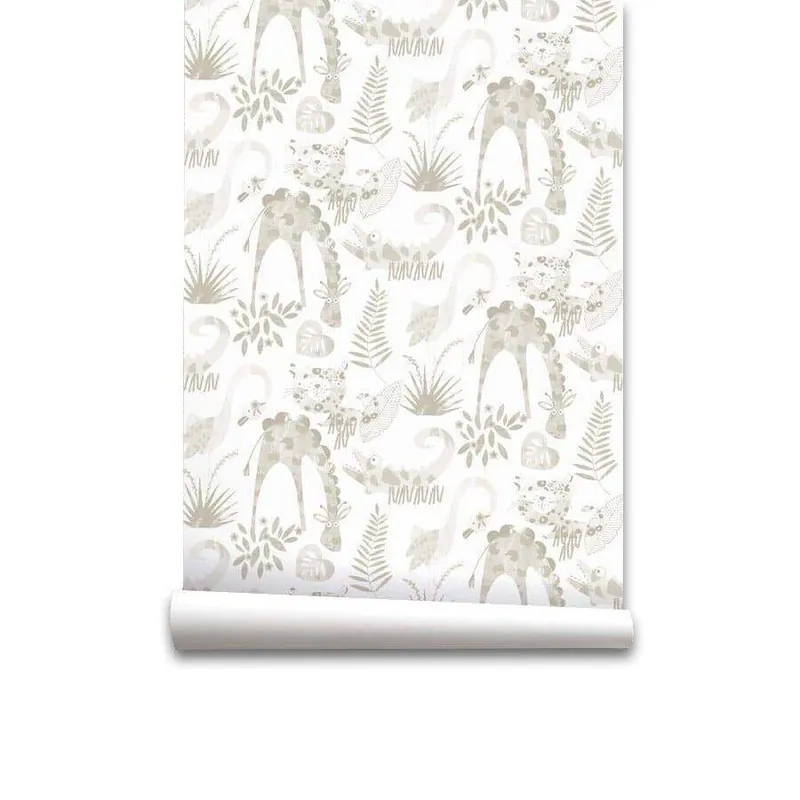 Papel pintado Infantil Animals Animals - Beige - 1 rollo 55 x 300 cm