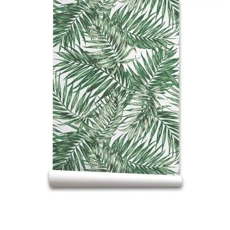 Papel pintado Tropical Tropical - Verde - 1 rollo 55 x 300 cm