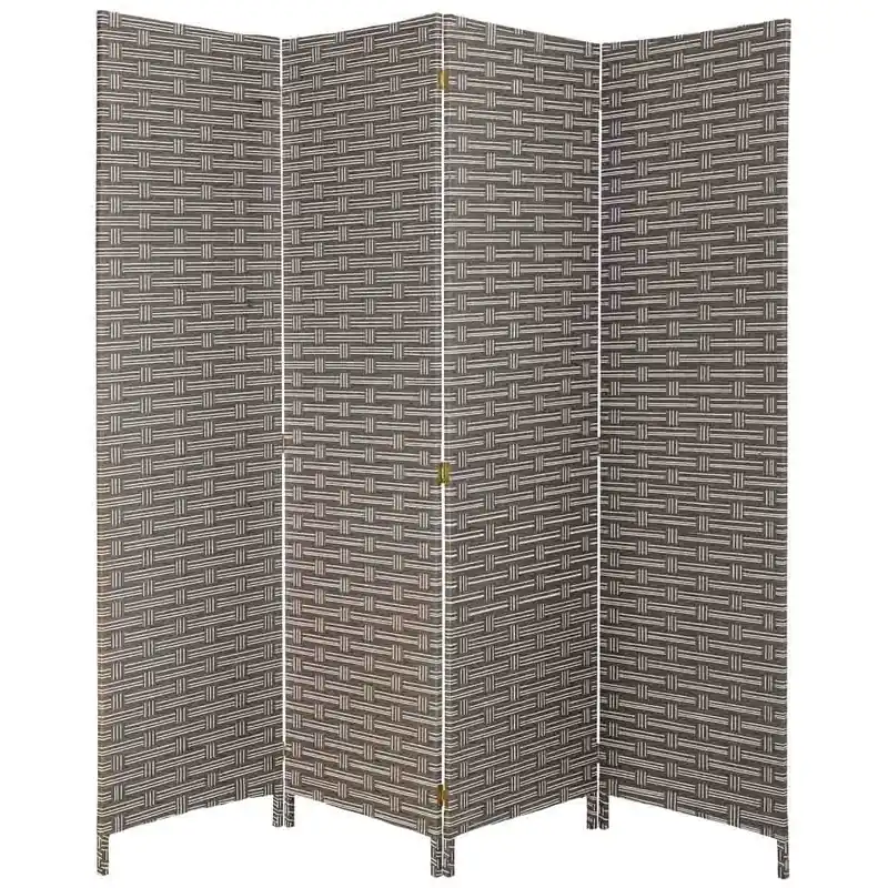 Biombo de papel trenzado 4 hojas 50(x4)x3x180h cm - Decoración