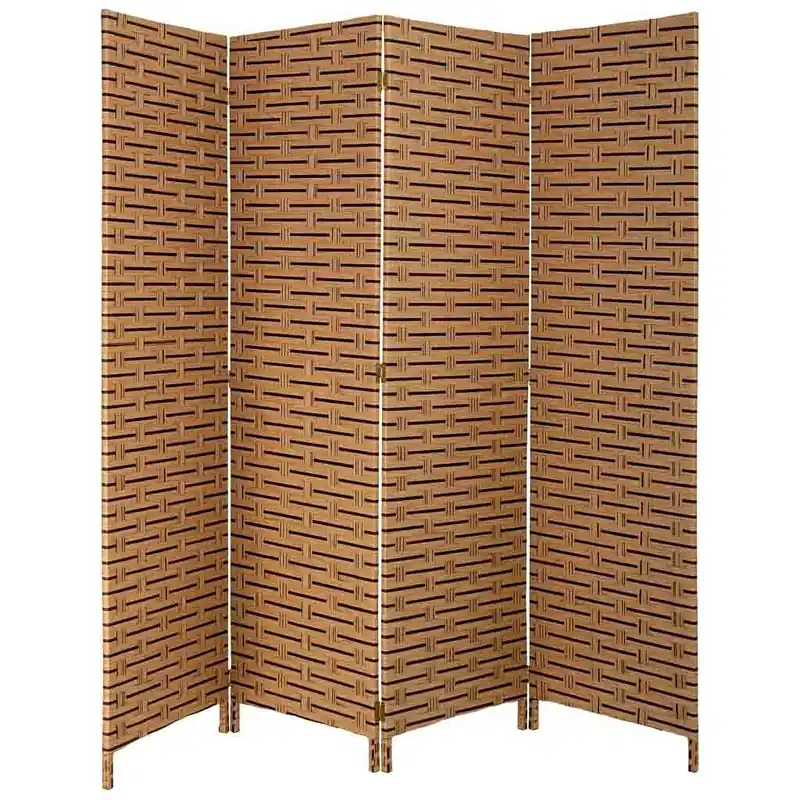 Biombo de papel trenzado 4 hojas 50(x4)x3x180h cm - Decoración