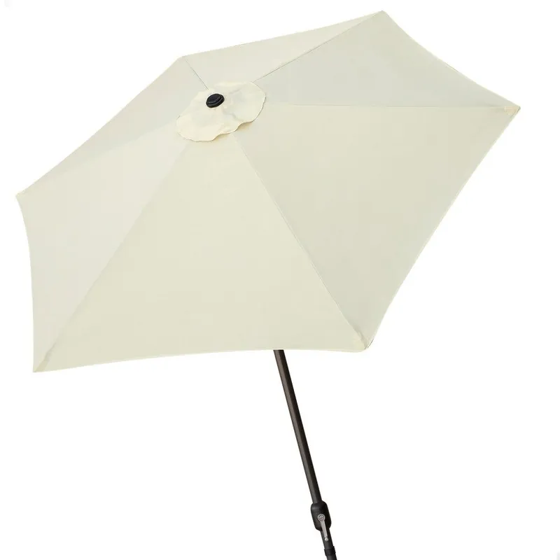 Parasol hexagonal 270 cm color crema mástil aluminio Aktive Garden - Jardín